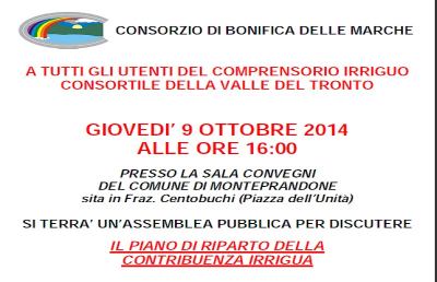 Monteprandone, assemblea sul Piano di riparto dei contributi irrigui