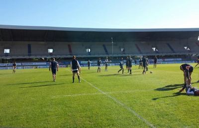 Rugby, gli azzurri all'inaugurazione del nuovo campo in zona Agraria