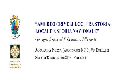 Acquaviva Picena, al via il convegno su Amedeo Crivellucci