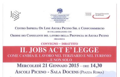Ascoli, convegno “Il Jobs Act è legge dello Stato”
