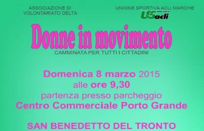 San Benedetto, 8 Marzo in cammino con “Donne in movimento”