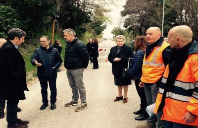 Sopralluogo Provincia-Regione sulla Strada Salaria in zona Brecciarolo
