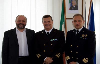Capitaneria San Benedetto, visita del Contrammiraglio Ferrara