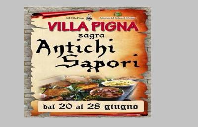 Villa Pigna, torna l'appuntamento con la sagra Antichi Sapori