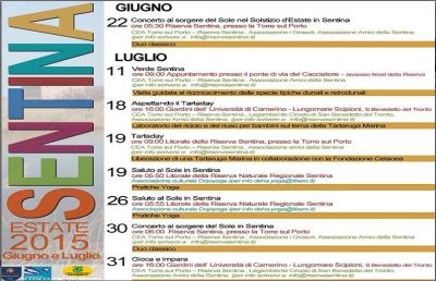 Riserva Sentina, al via il programma manifestazioni estive