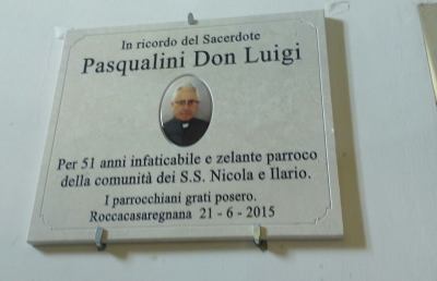 Roccacasaregnano, cerimonia in memoria del parroco Don Luigi