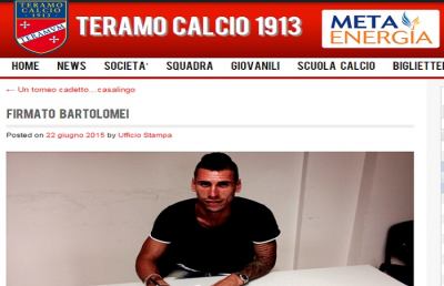 Teramo, ufficializzato Bartolomei: “Sogno che si avvera, pubblico arma in più in B”