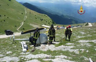 Cade elicottero a San Giacomo durante Coppa Teodori, due feriti