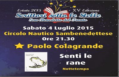 Circolo Nautico San Benedetto, si presenta il libro Senti le rane