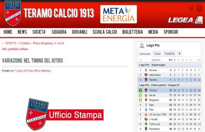 Teramo sposta data del ritiro: “Certi del titolo acquisito sul campo”