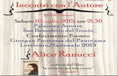 Palazzina Azzurra, si premia la promessa letteraria Alice Ranucci