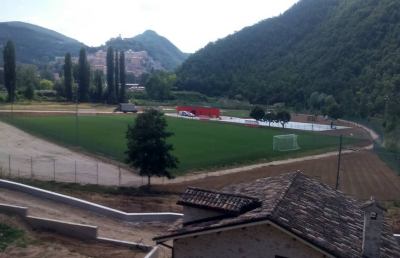 Ascoli a Cascia, sopralluogo Eco Services sui campi del ritiro