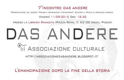 Ascoli, incontro sull'emancipazione dopo la fine della storia