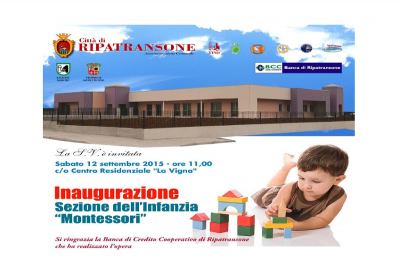 Ripatransone, inaugurazione scuola d'infanzia Montessori