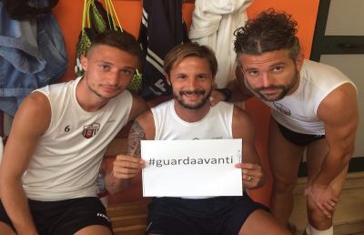 Ascoli: campagna “TIM Guarda Avanti” con Antonini, Nava e Grassi