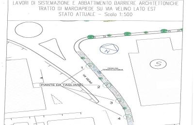 San Benedetto, nuovo tratto di marciapiede in via Velino 