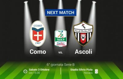 Como e Ascoli si sfidano allo stadio ''Piola'', probabili formazioni