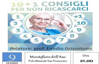 Osteoporosi, un incontro con 10+1 consigli per non ricascarci