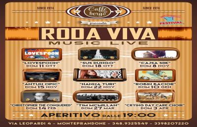 Torna la Rassegna Rodaviva al Caffè del Borgo 1974 a Monteprandone