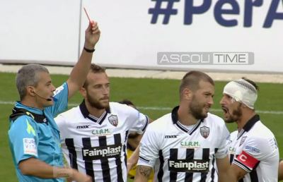 Ascoli, un turno di squalifica per Canini. Mille euro di ammenda ad Antonini