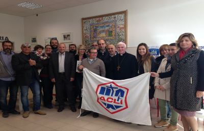 Monsignor D'Ercole in visita alle Acli di Ascoli Piceno