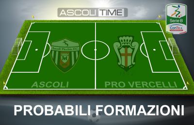 Ascoli-Pro Vercelli, probabili formazioni di una gara molto delicata