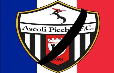 Ascoli Picchio, solidarietà al Popolo francese dopo attacchi terroristici