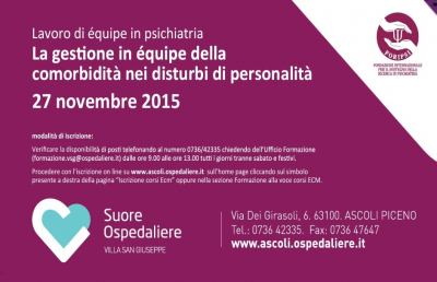 Casa di Cura Villa San Giuseppe, convegno su comorbidità disturbi personalità