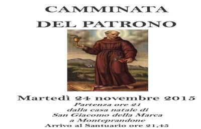 Tutto pronto per la  ''Camminata per San Giacomo della Marca''