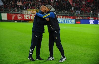 Perugia-Modena 1-0, le voci di Bisoli e Crespo post gara