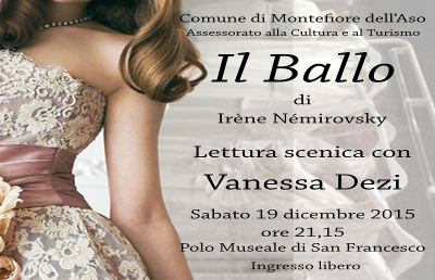 Montefiore dell’Aso, appuntamento con ''Il Ballo di Irène Némirovsky''