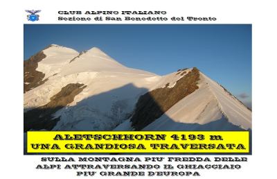 Cai San Benedetto, si proietta la traversata dell'Aletschhorn 