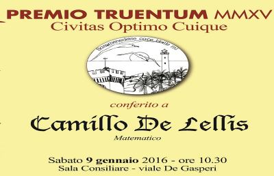 ''Truentum'' 2015, si consegna il premio al matematico Camillo De Lellis