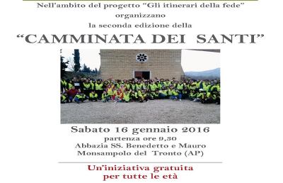 Monsampolo del Tronto, il 16 Gennaio la ''Camminata dei santi''