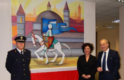 Questura Ascoli Piceno, inaugurata pittura murale di Barbara Tomassini
