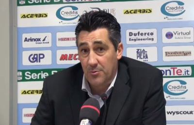 V.Entella-Trapani 4-0, le voci di Aglietti e Cosmi post gara