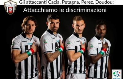 B Italia, campagna Ascoli Picchio sull'Articolo 3 della Costituzione