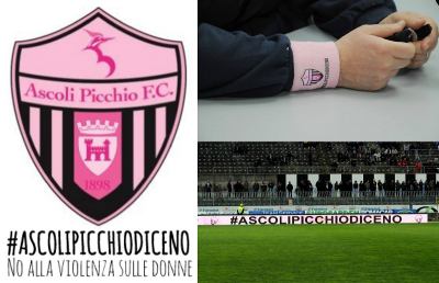 No alla violenza sulle donne, l'Ascoli Picchio torna a tingersi di rosa