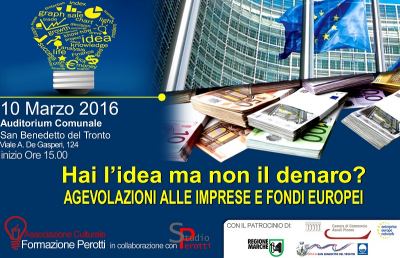 San Benedetto, convegno sulle agevolazioni alle imprese e fondi europei