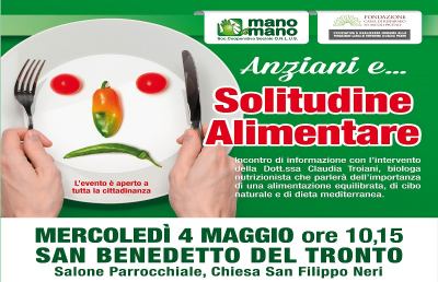 San Benedetto, incontro informativo su ''Anziani e la solitudine alimentare''