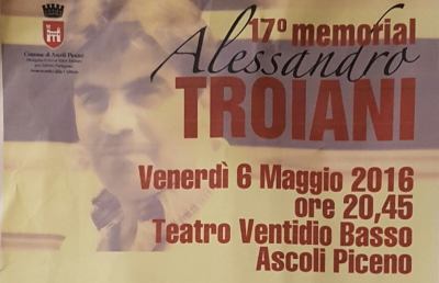 Ascoli Piceno, al Ventidio Basso il 17° Memorial Alessandro Troiani