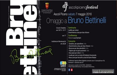 Ascolipicenofestival: omaggio a Bettinelli, concerto con 42 esecutori e 20 strumenti