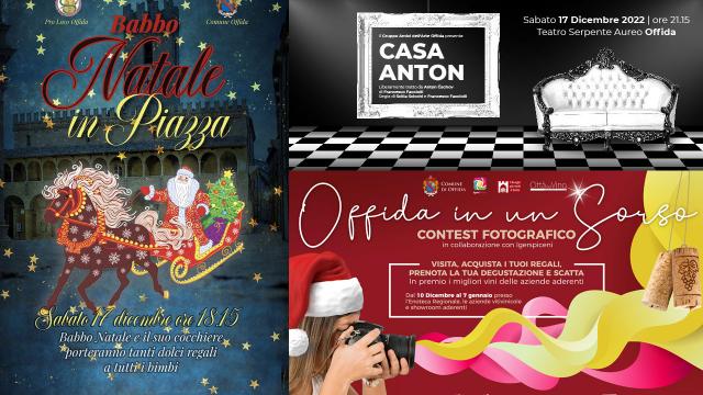 Offida: fine settimana ricco di eventi con musica, teatro e Babbo Natale per i bimbi