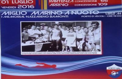 Porto d'Ascoli, un miglio marino a nuoto ''I memorial Nazzareno Bamonti''