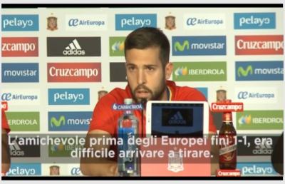 Spagna, Jordi Alba: ''Con l'Italia sarà una sfida durissima, daremo il massimo''