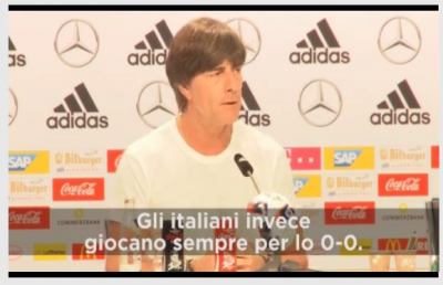 Germania, Loew provoca gli azzurri: ''L'Italia gioca sempre per lo 0-0''
