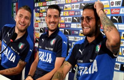 Italia: show di Florenzi, Immobile e Insigne in conferenza stampa