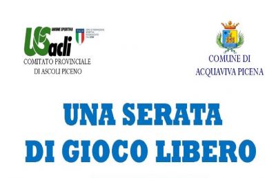 Attività ludico-ricreative, ad Acquaviva ''Una serata di gioco libero''
