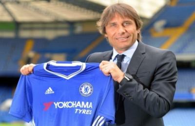 Antonio Conte a Stamford Bridge con la maglia del Chelsea