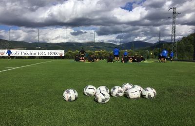 Ascoli Picchio, primo allenamento a Cascia. A parte Addae e Gigliotti